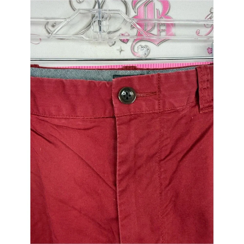 J. Crew stretch Men’s Flat Front Cotton-Blend Shorts in Deep Red